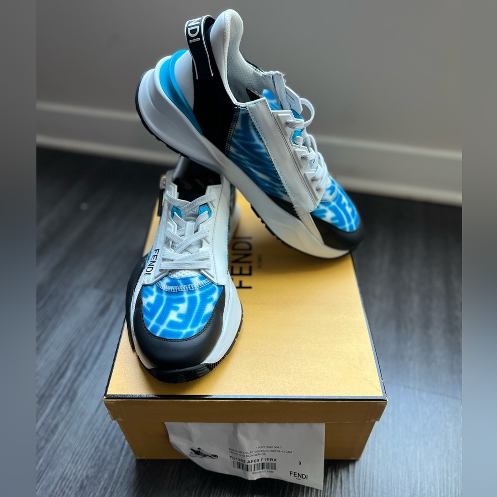 Fendi Mix-Media Zip Runner Sneakers
